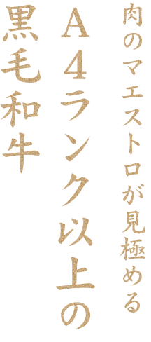 肉のマエストロが見極める